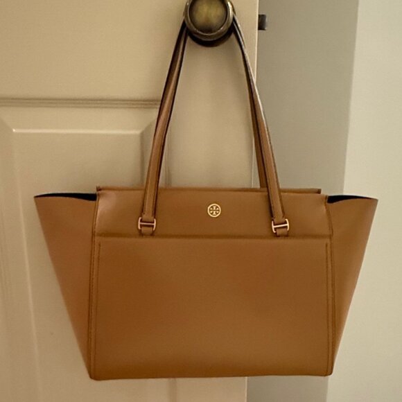 Tory Burch Parker Leather Tote - Picture 1 of 8